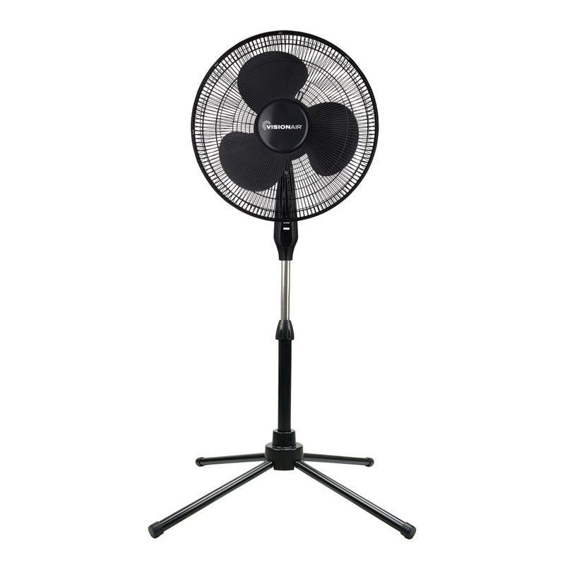 16-inch Oscillating Pedestal Fan – Black