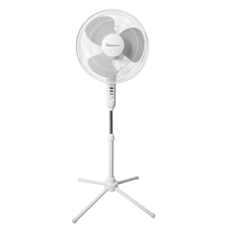 16-inch Oscillating Pedestal Fan – White