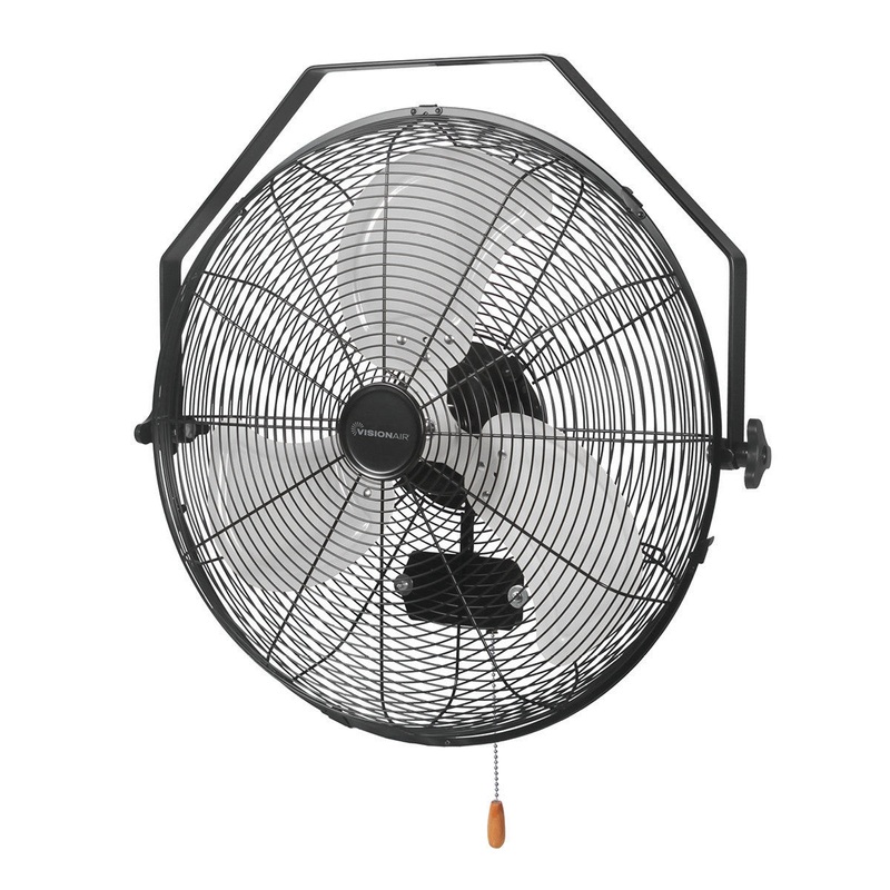 18-inch High Velocity Wall Mount Fan with Enclosed Motor – Black