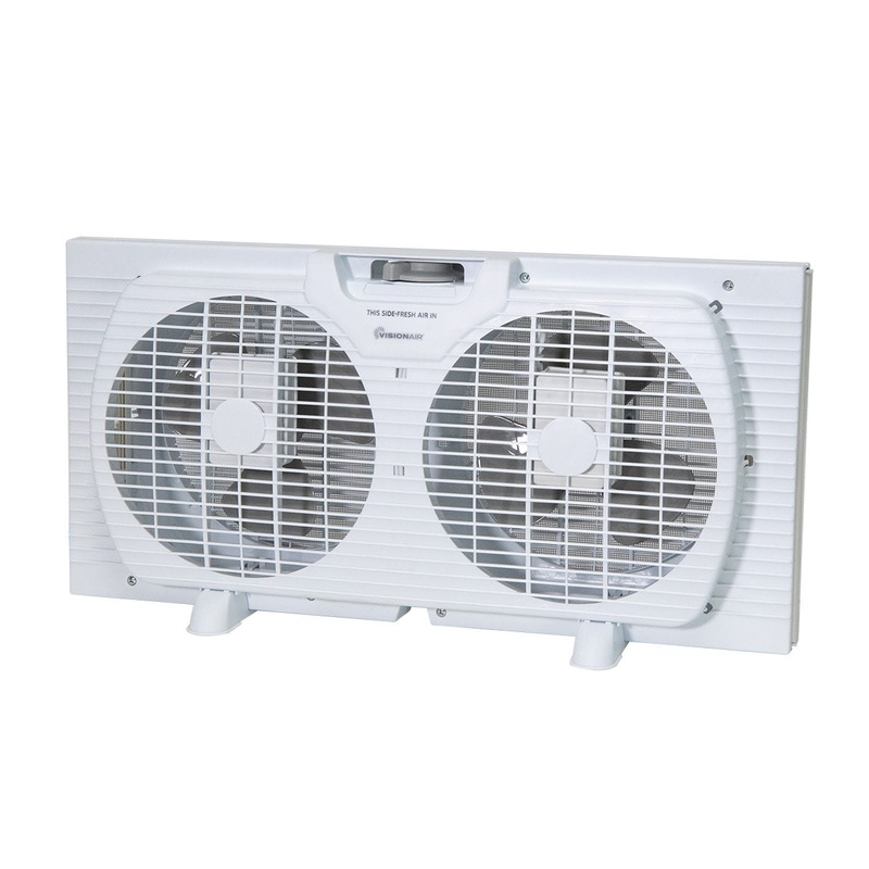 9-inch Twin Window Fan – White