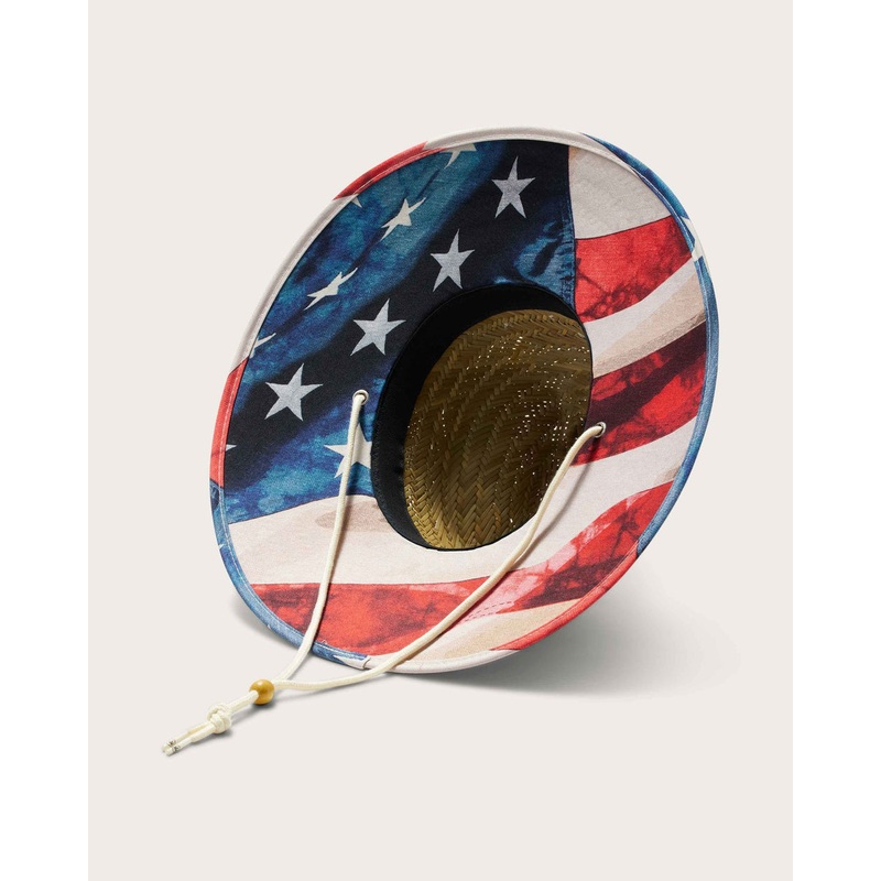 Big Kids Brave Straw Hat – USA Print