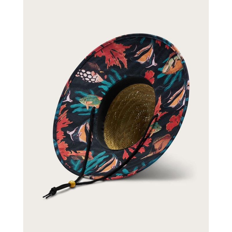 Big Kids Finley Straw Hat – Tropical Fish