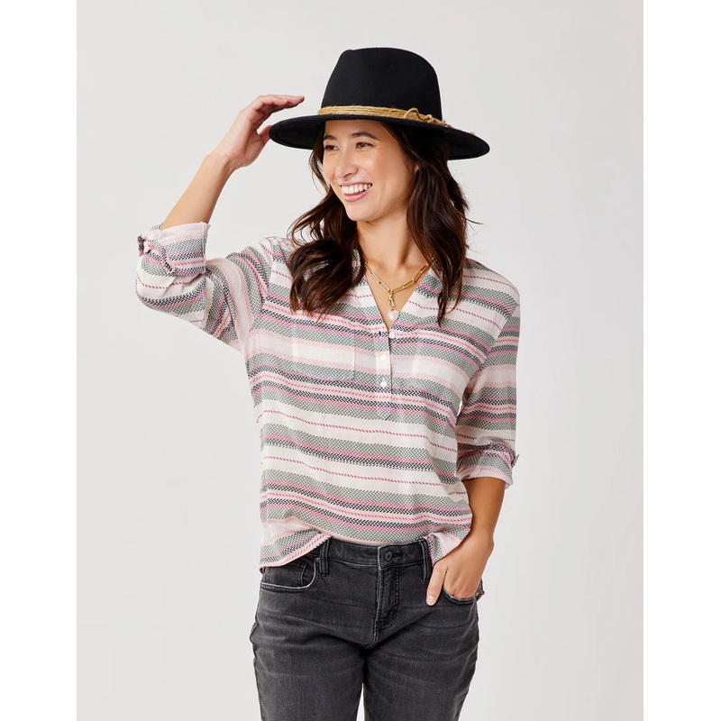 Women’s Dylan Gauze Shirt|Cloud Block Stripe|Cloud Ditsy|LT Khaki Geo|Navy Ditsy|XS|SM|MD|LG|XL