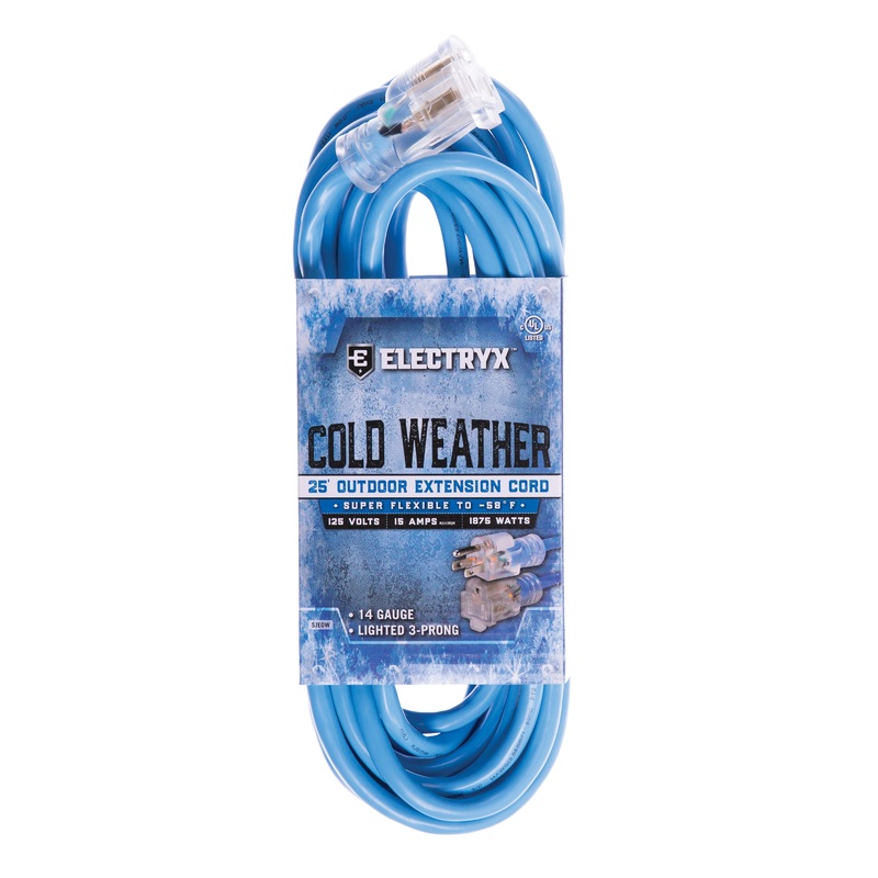 14 Gauge Cold Weather Outdoor Extension Cord – Blue