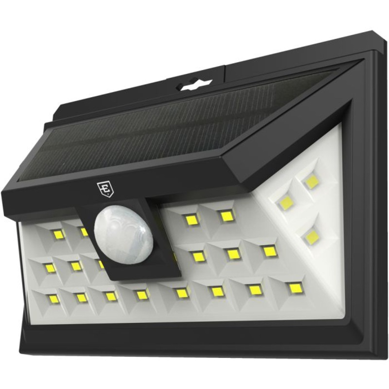 200 Lumens Solar Powered LED Security Light – Black
