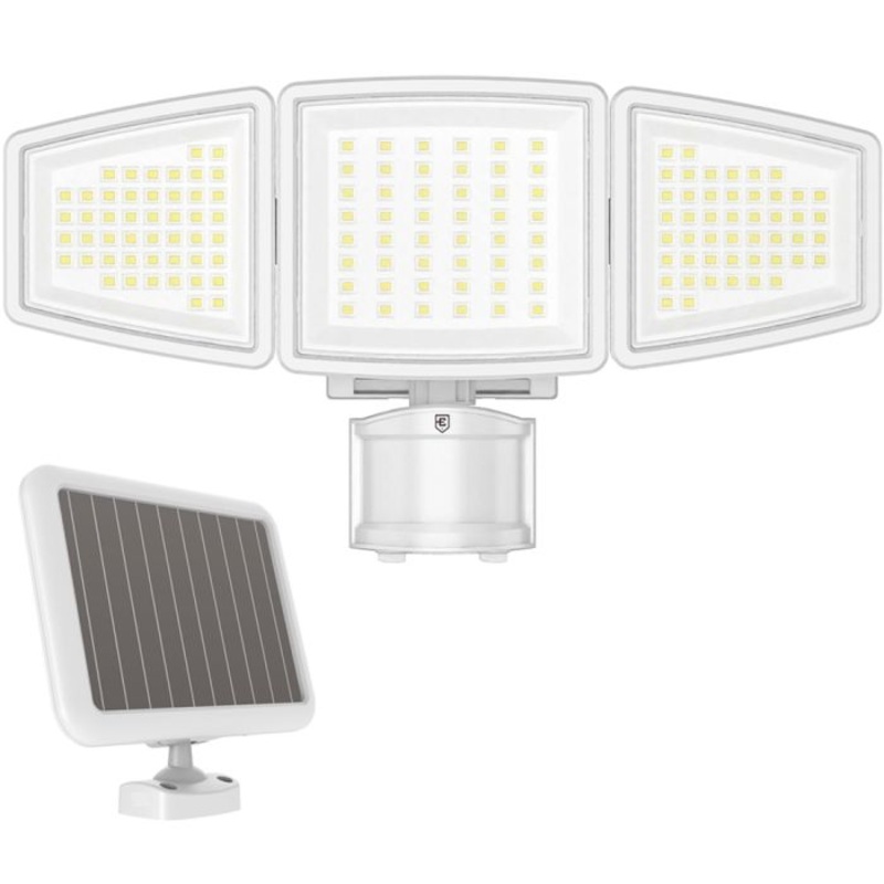2000 Lumens Solar Powered LED Security Flood Light – White
