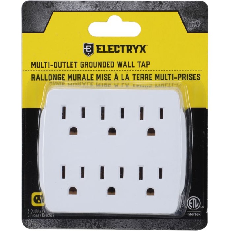 3-Prong 6-Outlet Tap|White
