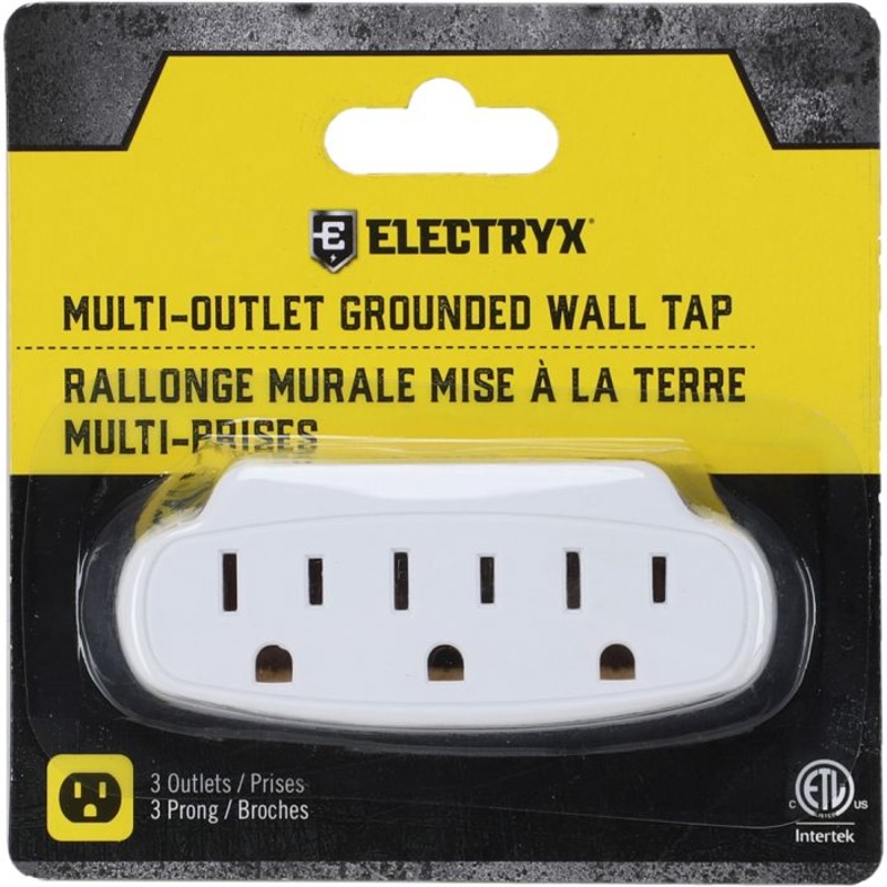 3-Prong Tri Tap Adapter|White