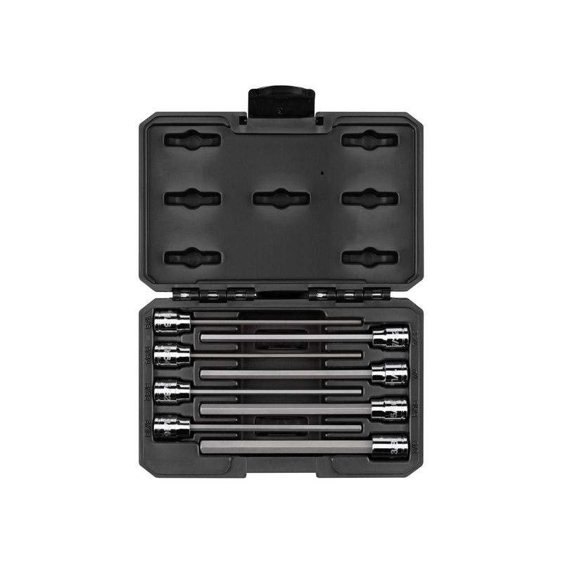 8-Piece 3/8 Inch Drive Long Hex Bit Socket Set (1/8-3/8 in.)