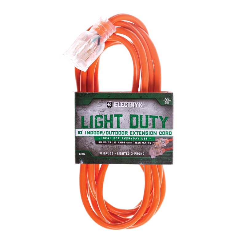 Light Duty Indoor/Outdoor Extension Cord – 16 Gauge – Orange