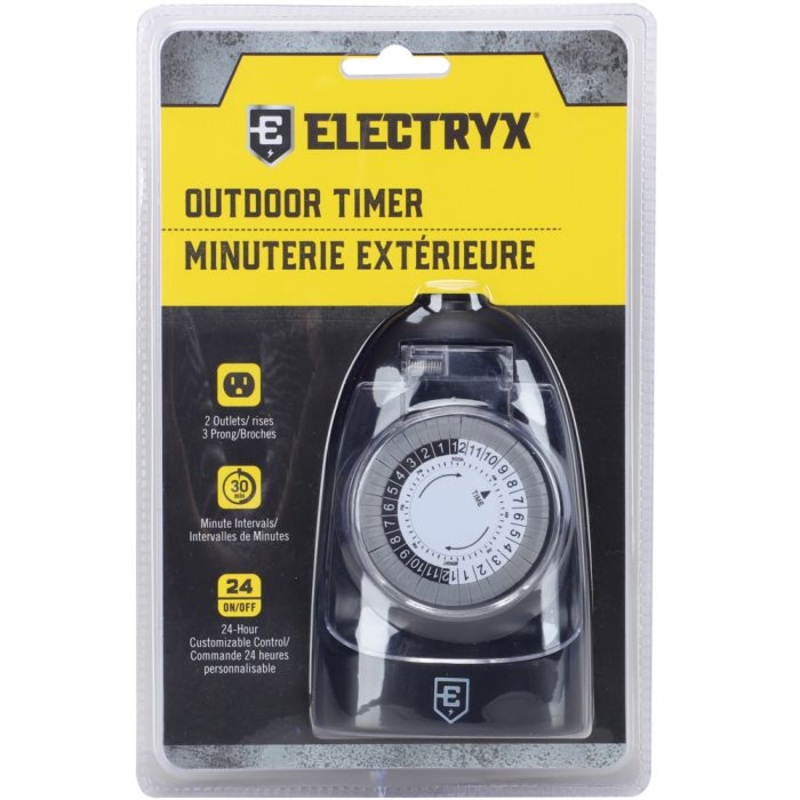 Mechanical 3-Prong Outdoor Timer