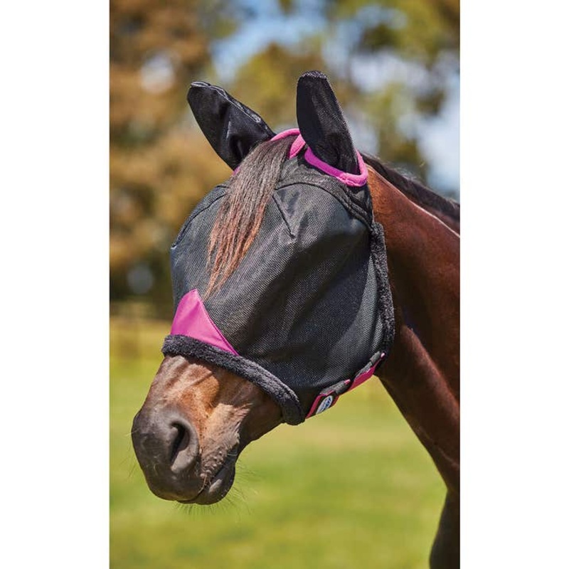 ComFiTec Deluxe Durable Mesh Mask with Ears – Black / Purple