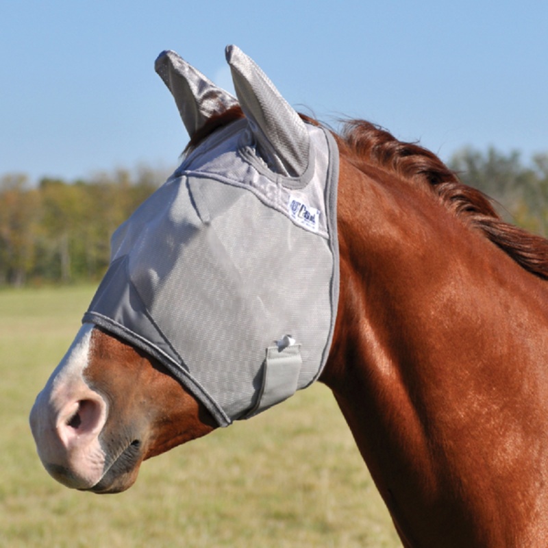 Crusader Fly Mask Standard with Ears – Grey