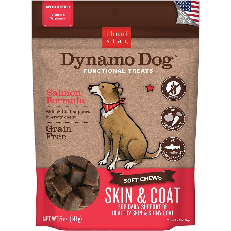 Dynamo Dog Functional Soft Chews Dog Treats (Salmon) – 5oz & 14oz