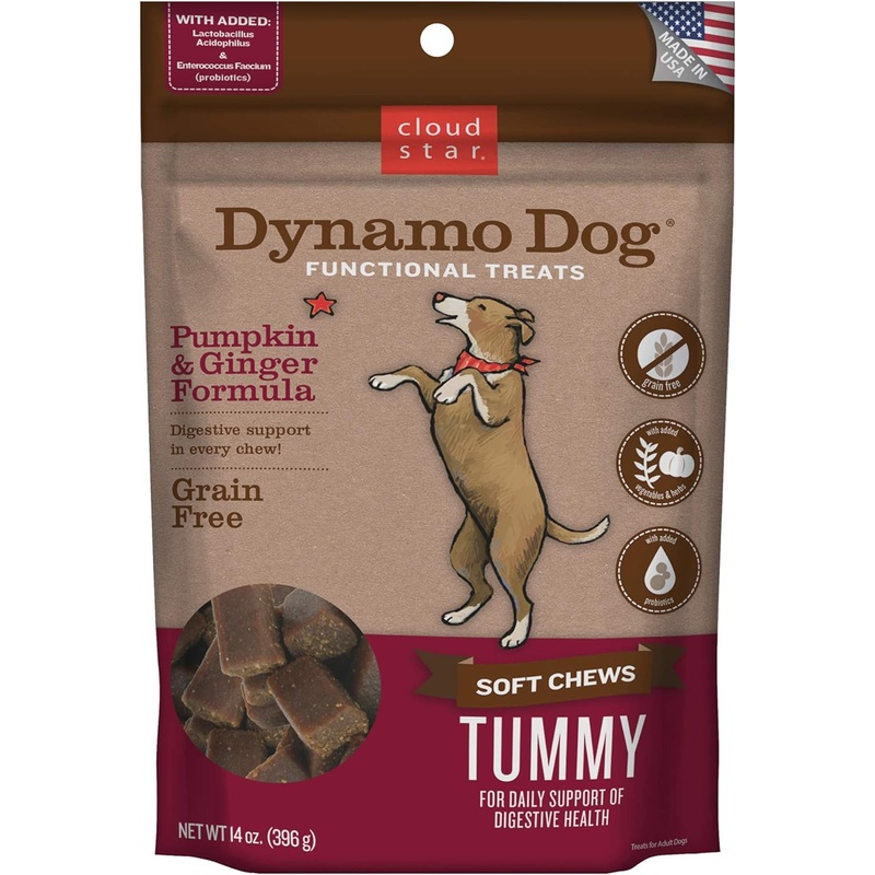 Dynamo Dog Tummy Functional Soft Chews Dog Treats (Pumpkin & Ginger) – 14oz