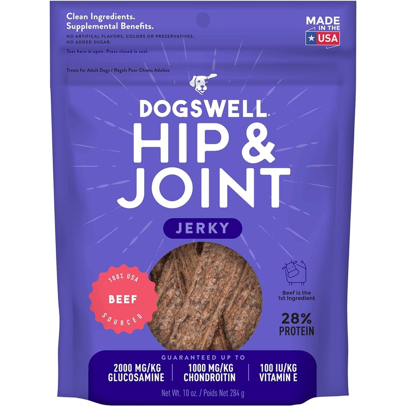 Hip & Joint Jerky Dog Treats (Beef Recipe) – 12oz
