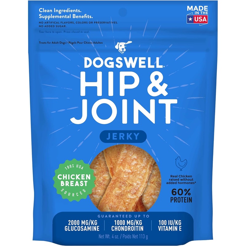 Hip & Joint Jerky Dog Treats (Chicken Breast Recipe) – 12oz