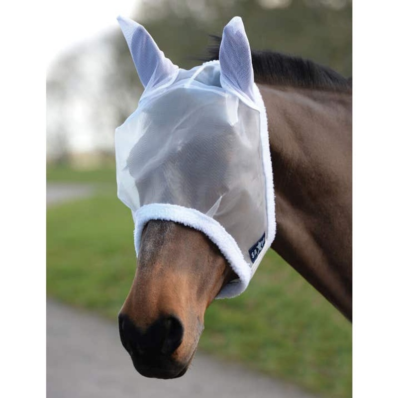 Saxon Fly Mask – White|PONY|COB|FULL|White