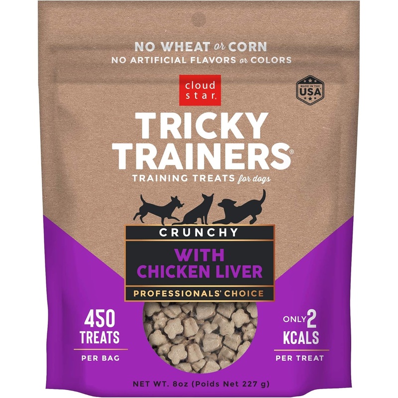 Tricky Trainers Crunchy Dog Treats with Chicken Liver – 8oz