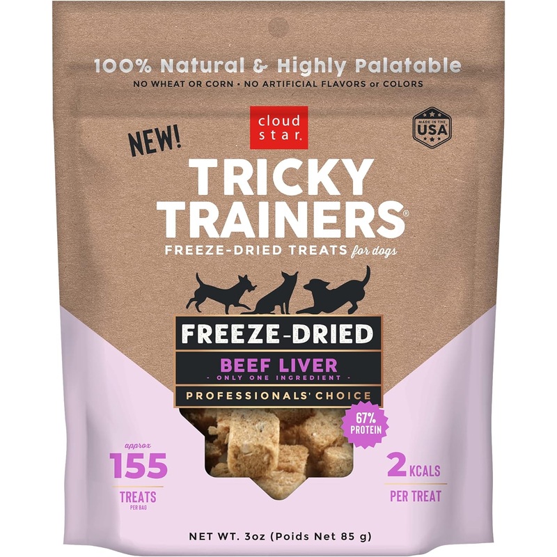 Tricky Trainers Freeze-Dried Dog Treats with Beef Liver – 3oz & 6oz