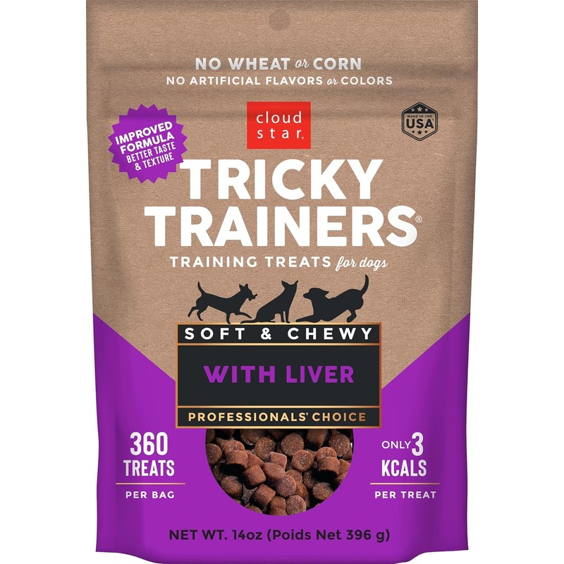 Tricky Trainers Soft & Chewy Dog Treats with Liver – 5oz & 14oz