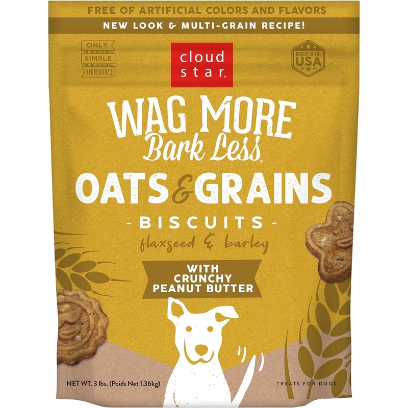 Wag More Bark Less Oven Baked Dog Biscuits (Crunchy Peanut Butter) – 3lbs