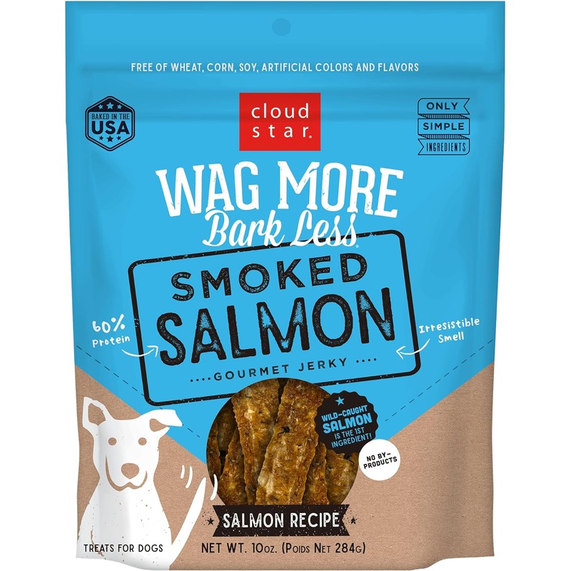 Wag More Bark Less Salmon Jerky Dog Treats – 10oz