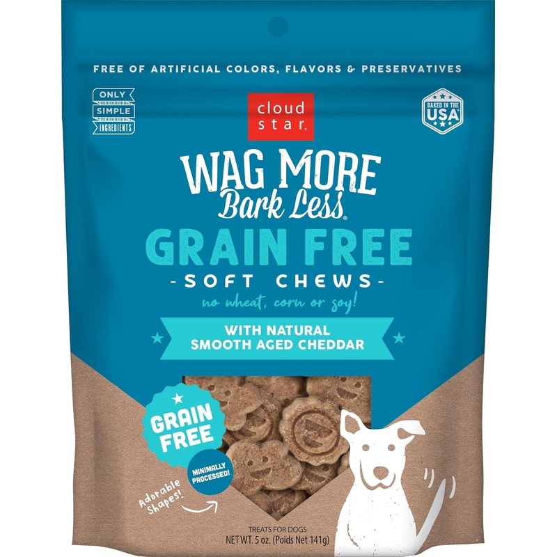 Wag More Bark Less Soft & Chewy Smooth Aged Cheddar Dog Treats – 5oz