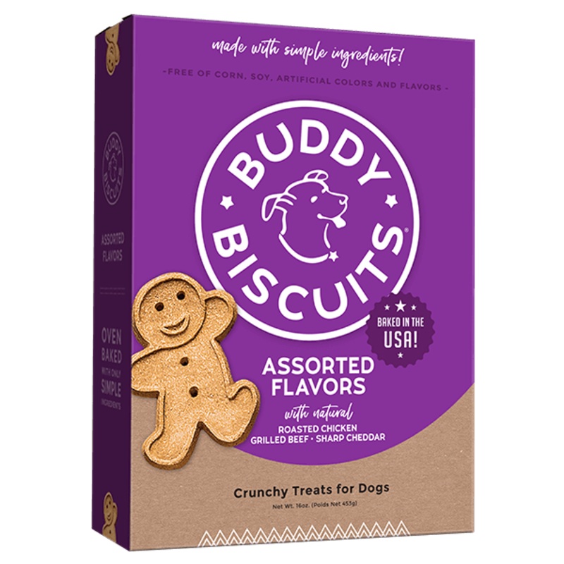 Whole Grain Oven Baked Dog Treats (Assorted Flavors) – 16oz