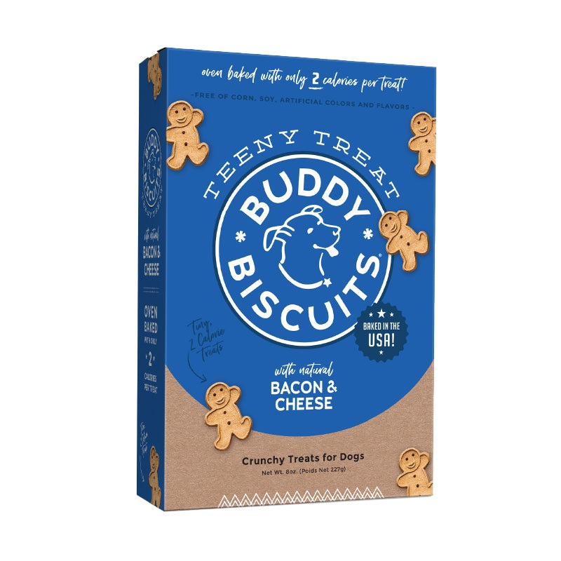 Whole Grain Oven Baked Teeny Dog Treats (Bacon & Cheese) – 8oz