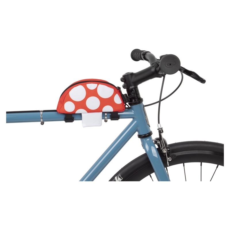 Mushroom Bicycle Frame Bag|Red white|66CUIN 600D