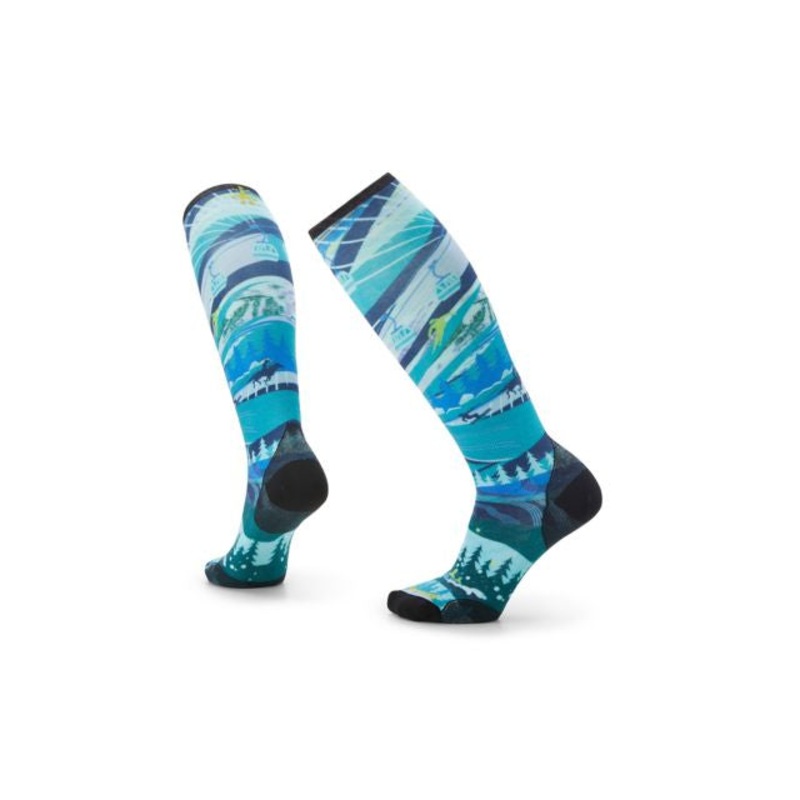 Women’s Ski Zero Cushion Skication Print OTC Socks