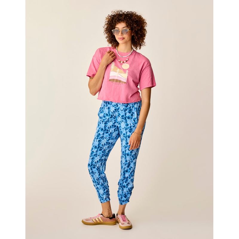 Avery Beach Pant – Navy Floral
