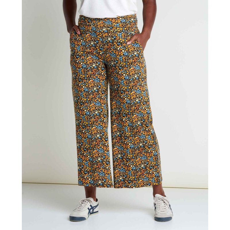 Chaka Wide Leg Pant – Black Ditsy Print