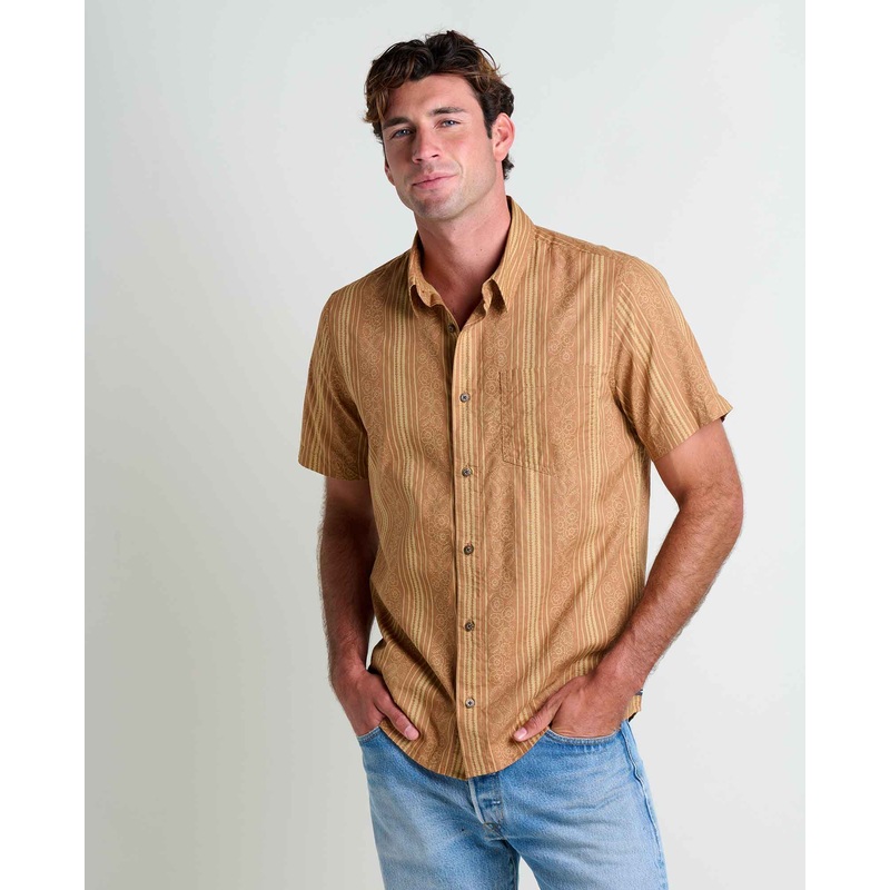 Fletch Short Sleeve Shirt – Tabac Vertical Print