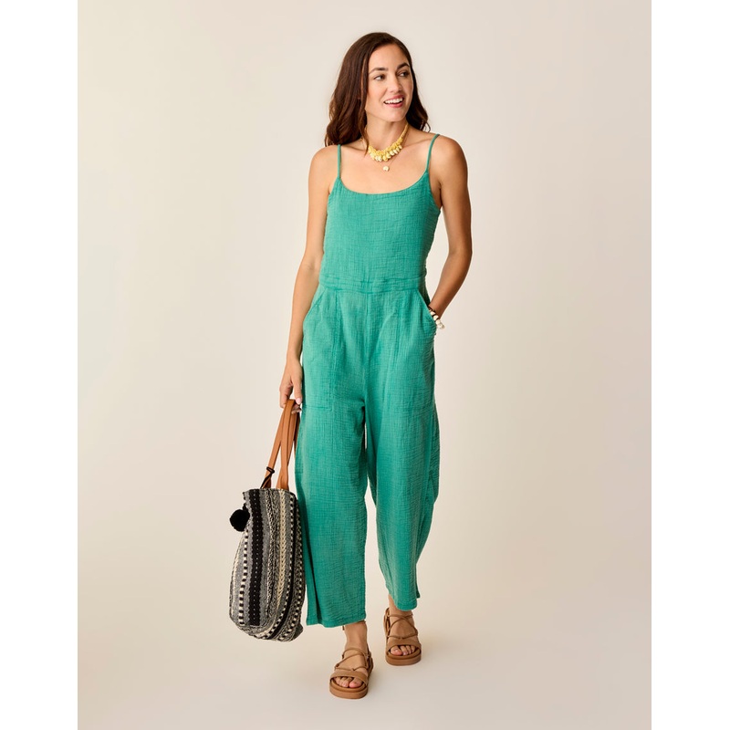 Knox Gauze Jumpsuit – Jade|Jade|XS|SM|MD|LG|XL