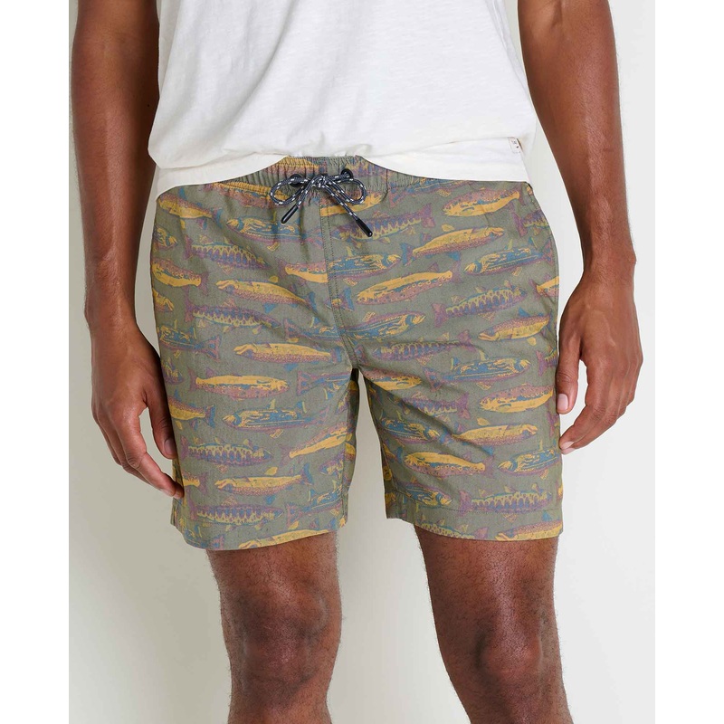 Men’s Boundless Pull-On Short – 7in. – Olive Trout Print
