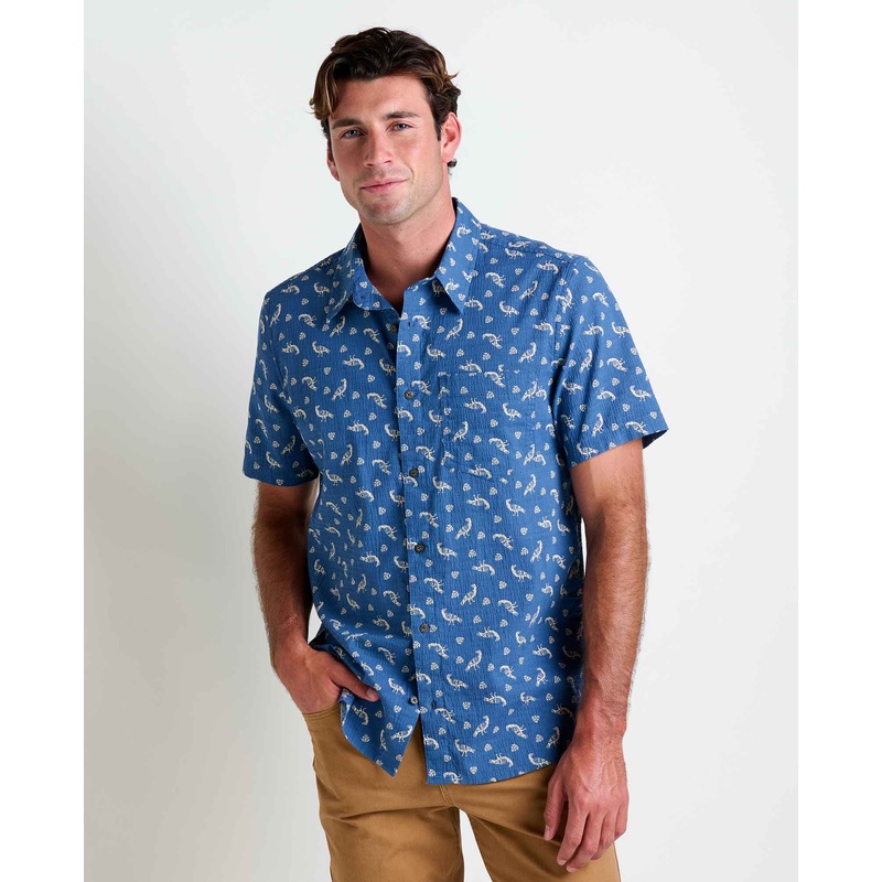 Men’s Fletcher Short Sleeve Shirt – Pacific Blue Bird Print