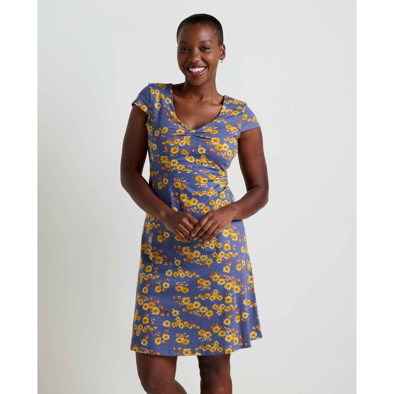 Rosemarie Dress – Blue Shadow Daisy Print