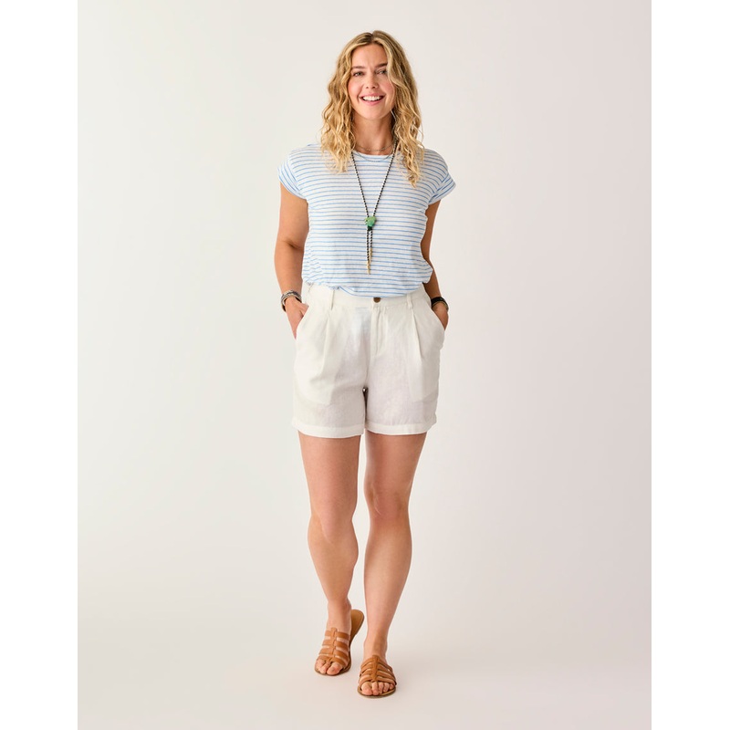 Suki Linen Short – Cloud Chambray