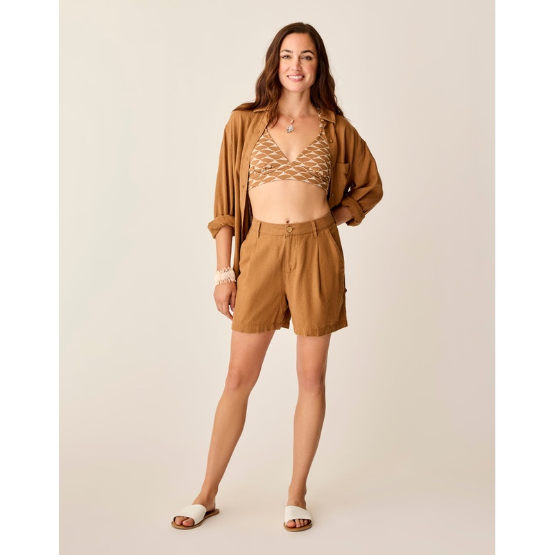 Suki Linen Short – Rum Chambray
