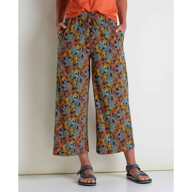 Sunkissed Wide Leg Pant – Black Floral Dot Print