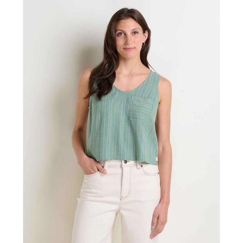 Taj Hemp Button Back Tank II – Sagebrush Dobby