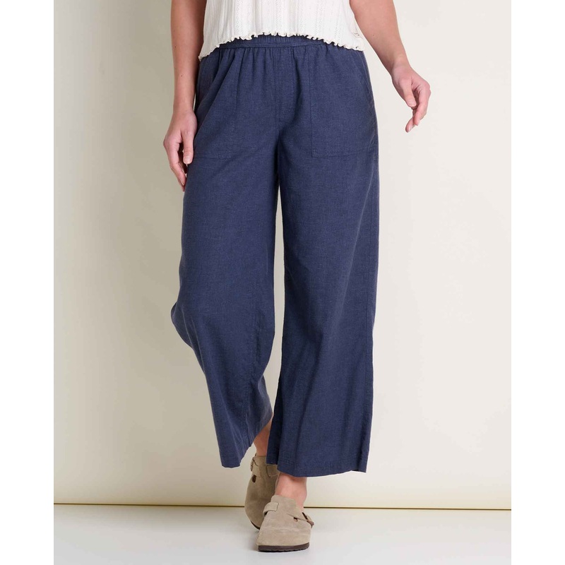 Taj Hemp Wide Leg Pant – True Navy