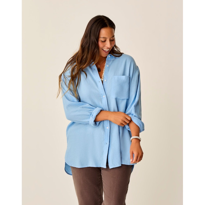 Taylor Linen Tunic – Sky Blue Chambray