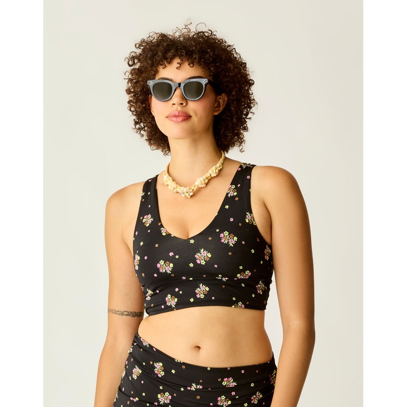 Tofino Swim Top – Black Floret