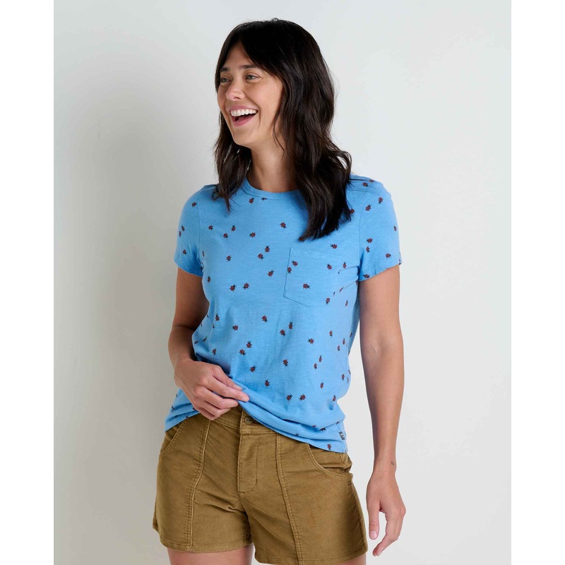 Women’s Primo Short Sleeve Crew – Blue Jay Ladybug Print