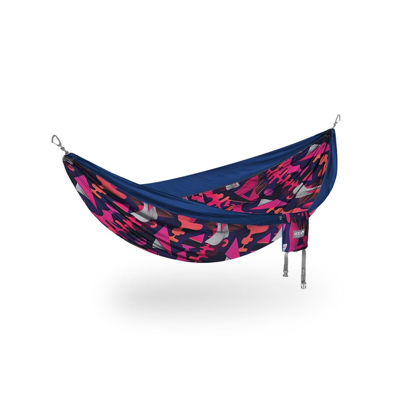 DoubleNest Print Hammock|Synthwave / Sapphire|Fade / Seaglass|Lagoon / Charcoal|Tie Dye / Red|Mantra / Gold|Retro / Emerald|Tundra / Navy|Tropic / Merlot|Boulder / Melon|Mountains-to-Sea / Grey|Nature Talk / Black|Surf Break / Marine