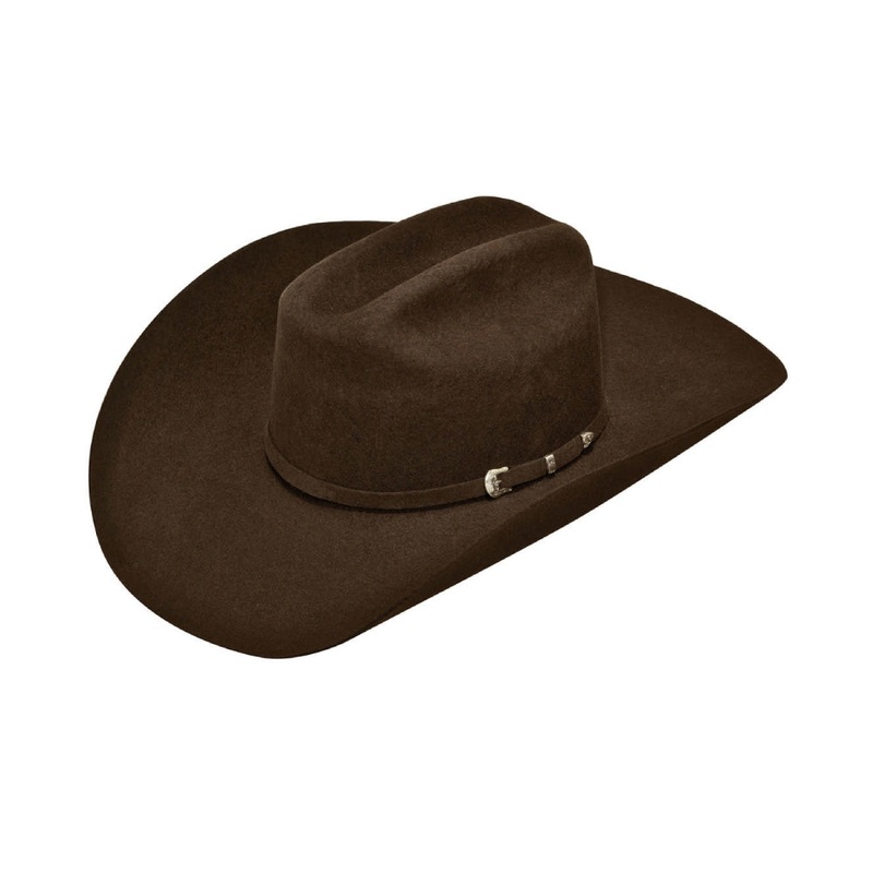Mens 2X Wool Felt Double SS Cowboy Hat – Chocolate
