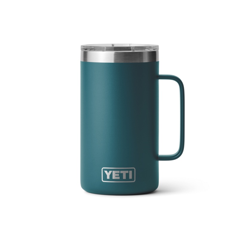 Rambler Mug Ms 24oz|Agave teal|Big wave blue|Black|King crab orange|Rescue red|Seafoam|Tropical pink|White|24OZ